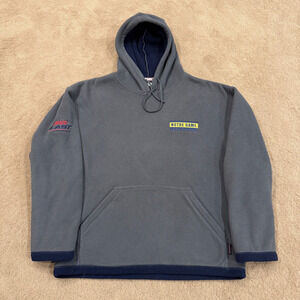 Vtg Notre Dame Fighting Iriish Hoodie Park 7 Thick Fleece Gray Made Canada XXL